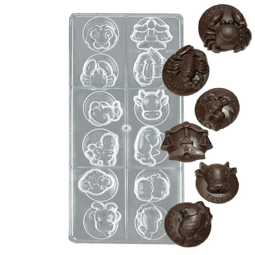Horoscope chocolate mold polycarbonate 12 cavity