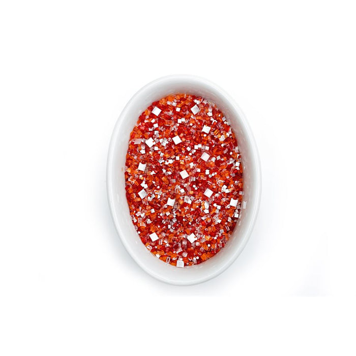 Blinged Out Red & Orange Glittery Sugar 3 Ounces - NY Cake | Cake Decorating & Baking Supplies