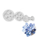 Hydrangea Plunger Cutter Set of 3 for creating realistic fondant hydrangea flowers, cupcakes, cookies and cake decorating.