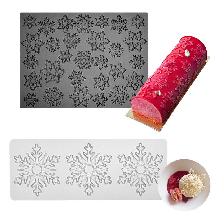 Diamond Snowflake Lace Tuile Silicone Mold - NY Cake | Cake Decorating & Baking Supplies