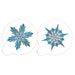 Set of 2 snowflake cake decorating stencils for cookies cupcakes cakes and holiday desserts