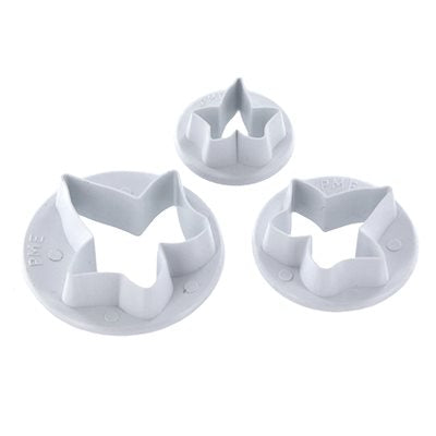 PME 3-piece ivy leaf cutter set for fondant, gum paste, flower paste, modeling chocolate and cake decorating.