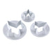 PME 3-piece ivy leaf cutter set for fondant, gum paste, flower paste, modeling chocolate and cake decorating.