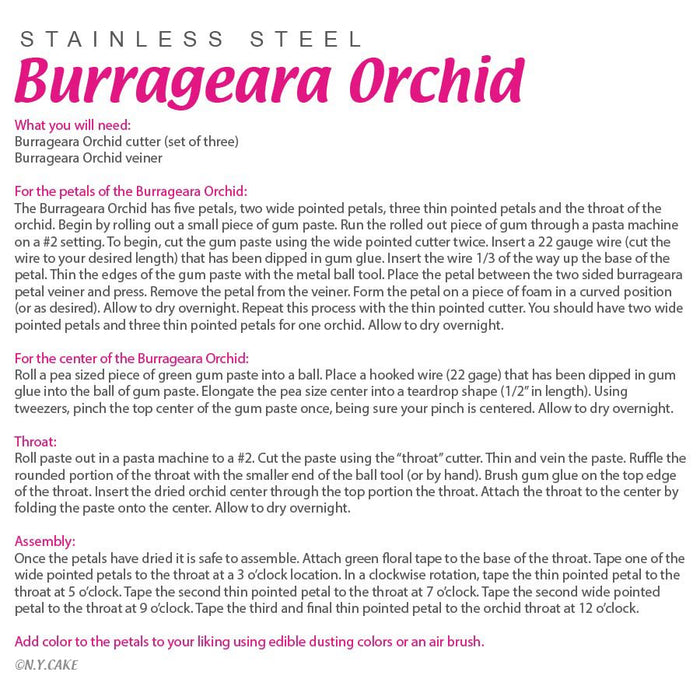 Burrageara Orchid Cutter by James Rosselle - NY Cake | Cake Decorating & Baking Supplies