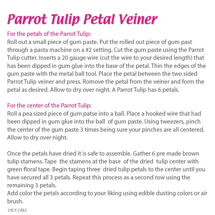 Parrot Tulip Petal Veiner by James Rosselle - NY Cake | Cake Decorating & Baking Supplies