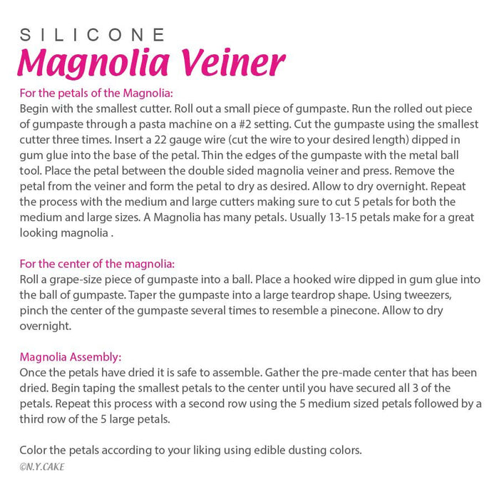 Magnolia Veiner by James Rosselle - NY Cake | Cake Decorating & Baking Supplies