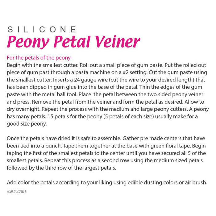 Peony Petal Veiner by James Rosselle - NY Cake | Cake Decorating & Baking Supplies