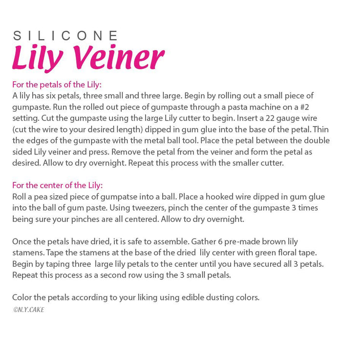 Lily Veiner by James Rosselle - NY Cake | Cake Decorating & Baking Supplies