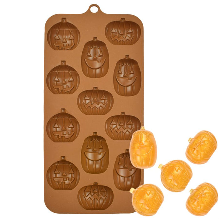 NY Cake Jack-O'-Lantern silicone chocolate mold for Halloween candy and pumpkin decorations