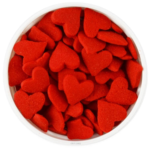 Jumbo red heart sprinkles for cakes cupcakes cookies and Valentine's Day desserts