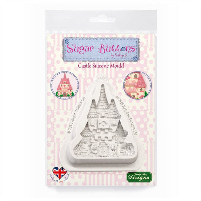 Castle Sugar Buttons Silicone Mold By Katy Sue - NY Cake | Cake Decorating & Baking Supplies