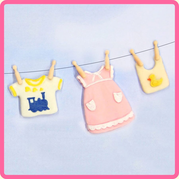 Baby Clothes Washing Line Silicone Mold By Katy Sue - NY Cake | Cake Decorating & Baking Supplies