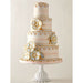 Wedding cake decorated with Kerry Vincent Scalloped Python stencil pattern