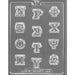 Greek Letters N thru Omega Chocolate Candy Mold - NY Cake | Cake Decorating & Baking Supplies