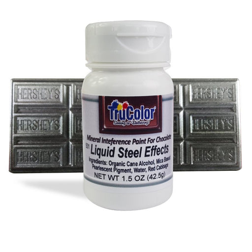 Steel Liquid Effects Natural Food Color By TruColor 1.5 Ounce - NY Cake | Cake Decorating & Baking Supplies