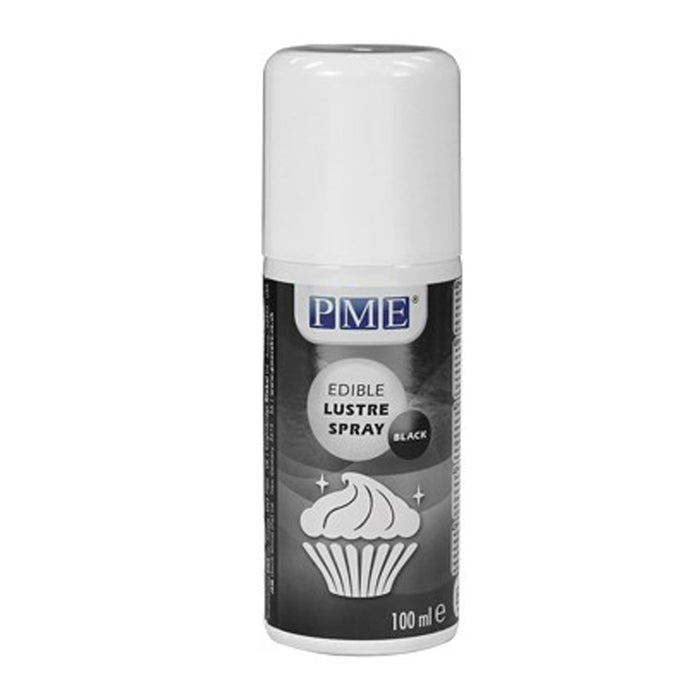 PME black edible lustre spray food color 100 ml for cakes and fondant