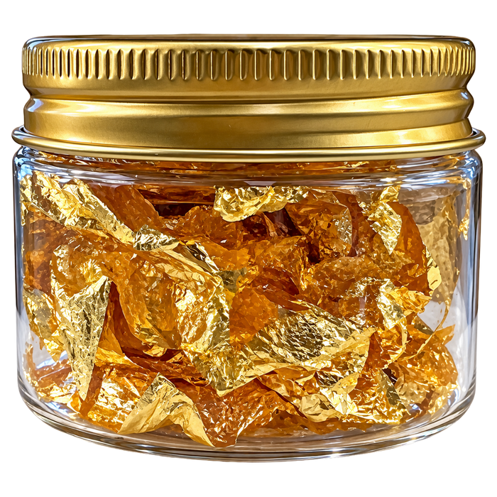 Large Edible Gold Flakes — 100mg (Bottle)