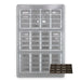 Polycarbonate chocolate mold with 3 large breakaway bar cavities for creating glossy chocolate bars, filled bars, Dubai-style chocolate bars, and artisan confections.