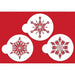 Large Crystal Snowflake cake stencil set with three snowflake designs