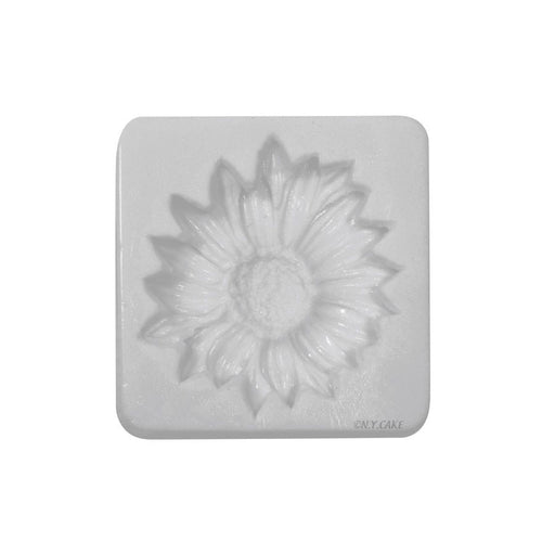 Large daisy silicone fondant mold with detailed flower petals for creating fondant, gum paste, chocolate and cake decorations.