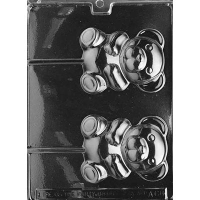 Large teddy bear chocolate lollipop mold for creating 4-inch teddy bear chocolates, party favors and themed treats