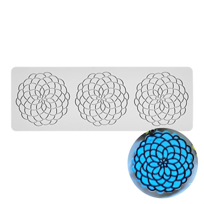 lattice lace tuile silicone mold for cake decorating
