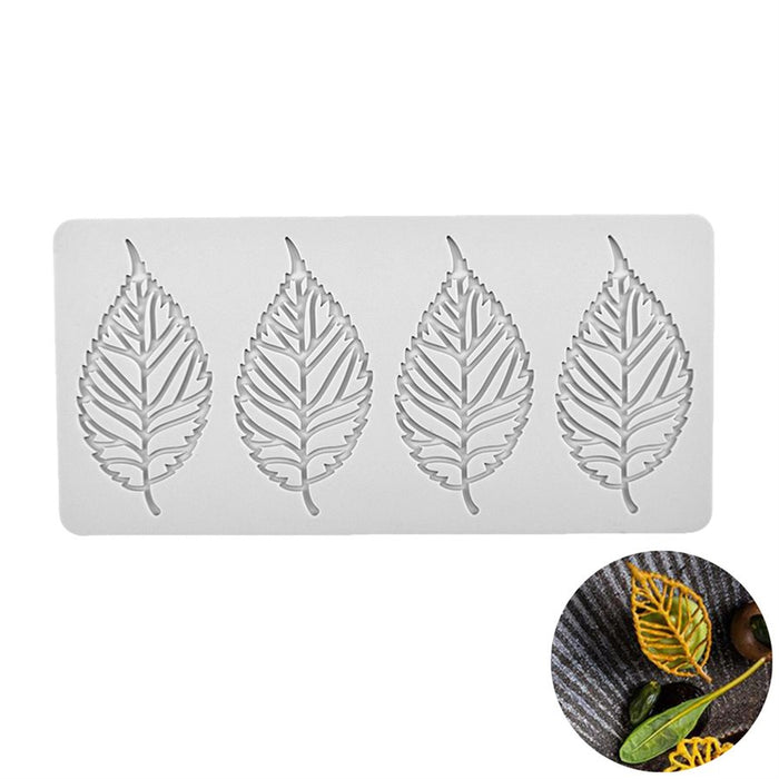 Spiked leaf lace silicone mold for fondant chocolate and tuile cake decorations