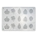 Autumn leaves 2-piece acrylic chocolate mold with 15 assorted leaf cavities for creating detailed chocolate, fondant, marzipan, and seasonal confectionery decorations.