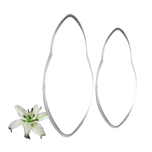 Lily Cutter Set of 2 stainless steel cutters by James Rosselle for gum paste and fondant