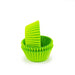 Lime green greaseproof mini cupcake baking cup liners for cupcakes, candies, chocolates, and bite-sized desserts.