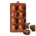 8-cavity lions and hippos silicone chocolate mold for making animal-shaped chocolates, candies, party treats and desserts.