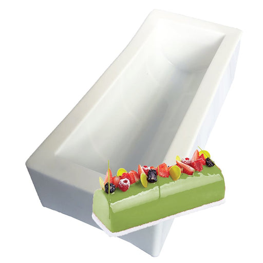 White log loaf silicone baking and freezing mold for buche cakes, mousse desserts, frozen treats, and bakery creations by NY Cake®