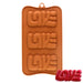 Love silicone chocolate mold with 3 cavities for candy melts, chocolates, fondant, gummies, Valentine’s Day treats, and cake decorating by NY Cake.