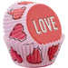 Love Standard Baking Cups 24 count featuring pink heart-themed Valentine's Day cupcake liners with LOVE design for cupcakes, muffins, and party treats.