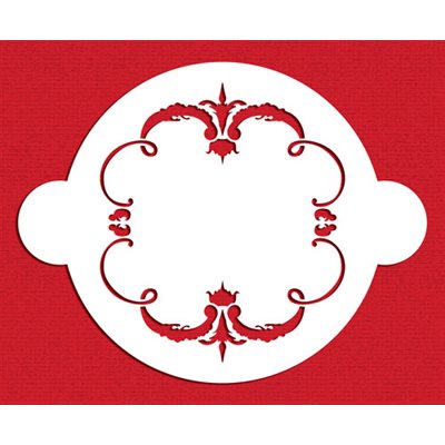 Luciana Italian Renaissance cake stencil for 8-inch cake decorating
