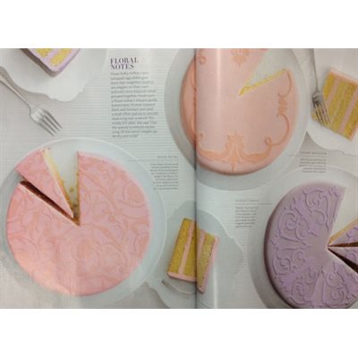 Decorated desserts featuring elegant Luciana Italian stencil designs