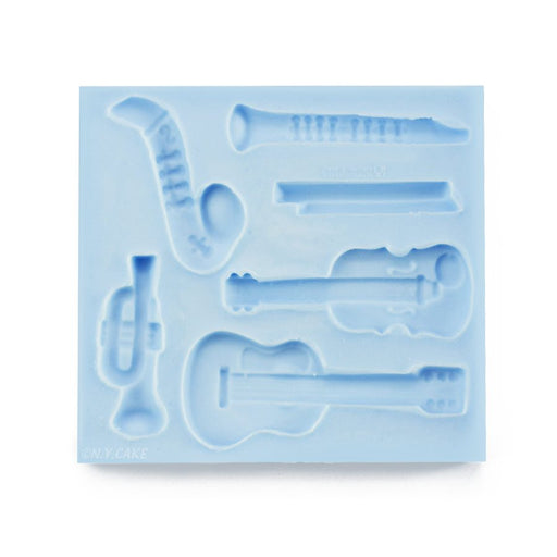 Music Instruments Silicone Mold - NY Cake | Cake Decorating & Baking Supplies