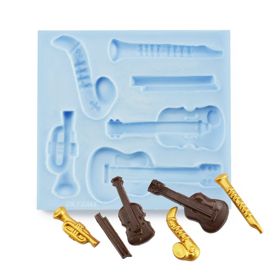 Music Instruments Silicone Mold — NYCake.com