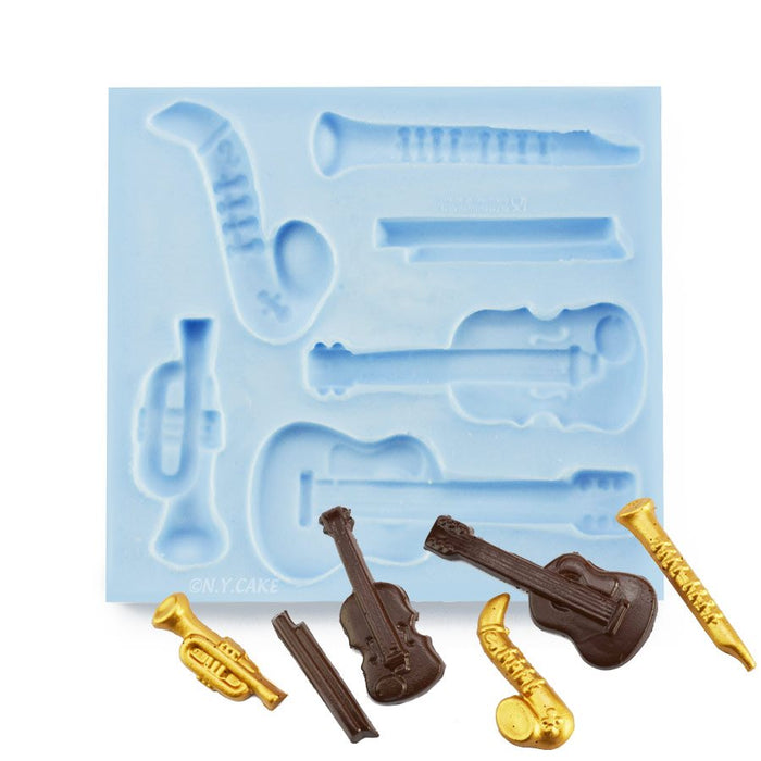 Mold String Instruments Music Instruments Silicone Mold — NYCake.com