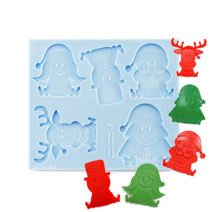 Christmas Santa, Reindeer, Snowman Silicone Mold - NY Cake | Cake Decorating & Baking Supplies