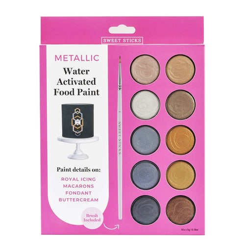 Metallic Palette Art Paint By Sweet Sticks - NY Cake | Cake Decorating & Baking Supplies