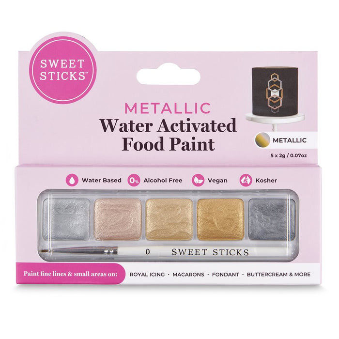 Metallic Mini Palette Food Paint By Sweet Sticks - NY Cake | Cake Decorating & Baking Supplies