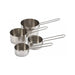 4-piece stainless steel measuring cup set with wire handles for accurate baking and cooking measurements