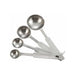 4-piece stainless steel measuring spoon set with bowl-shaped measuring spoons for baking and cooking