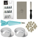 Mini Cake Decorating Kit 2.0 with pans piping tips bag scraper and tools