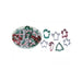 Mini Christmas cookie cutter set 7 piece polyresin coated steel