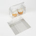 Clear mini cupcake favor bag with insert holding two mini cupcakes, bakery packaging bag 5 x 2.25 x 5 inches pack of 100.