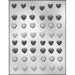 Mini heart assortment chocolate candy mold with 48 cavities featuring multiple heart designs for decorating and candy making