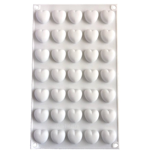 NY Cake Mini Heart silicone mold with 35 cavities for chocolate, candy, mousse, gummies and mini desserts