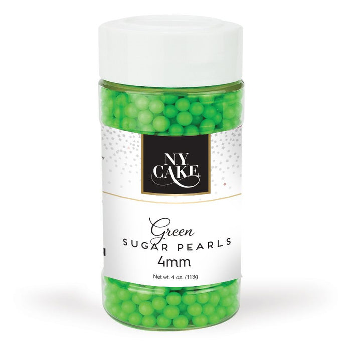 mint green sugar pearls 4mm edible sprinkles